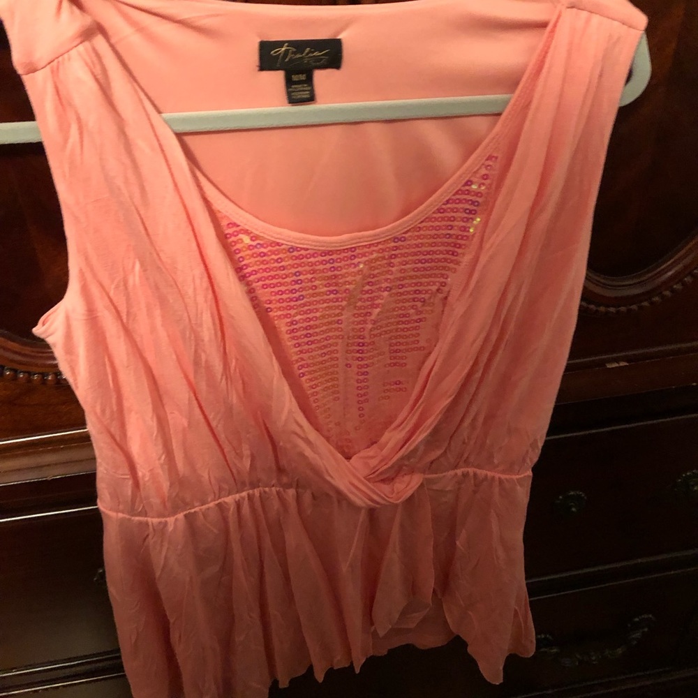 Pink sequin top
